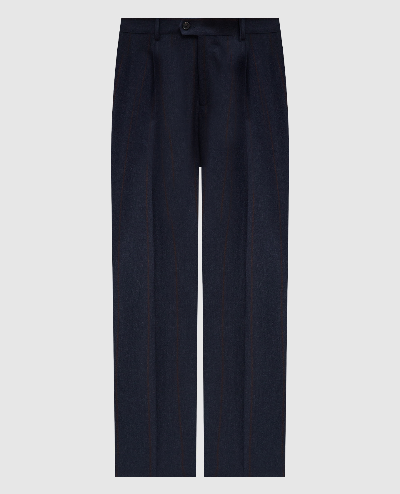 

Blue striped wool and cashmere pants Brunello Cucinelli