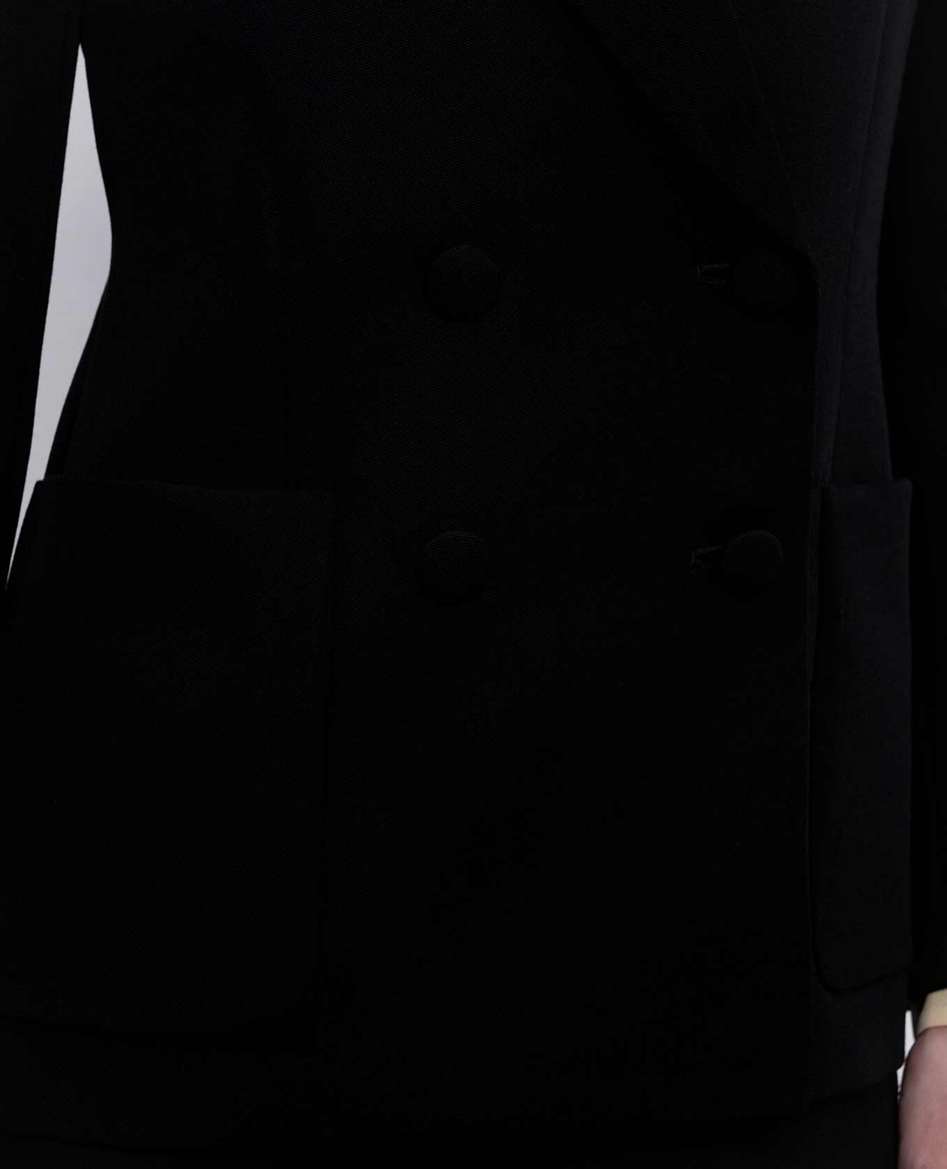 Black double-breasted wool jacket Valentino 5