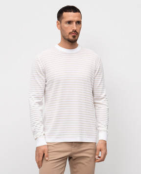 Stefano Ricci White striped silk jumper K212024G01F25190