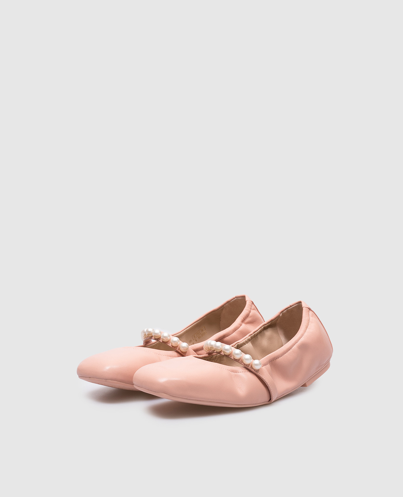 

Goldie pink leather ballet flats with beads Stuart Weitzman