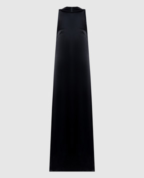 Peserico Black maxi dress with monil chain E0216901514