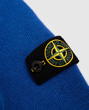 Stone Island Children's blue sweater with wool and cashmere K2S165100002S00M1
