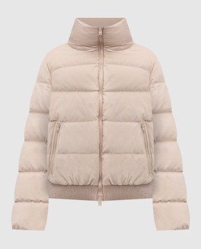 Herno Beige corduroy down jacket PI002094D13265
