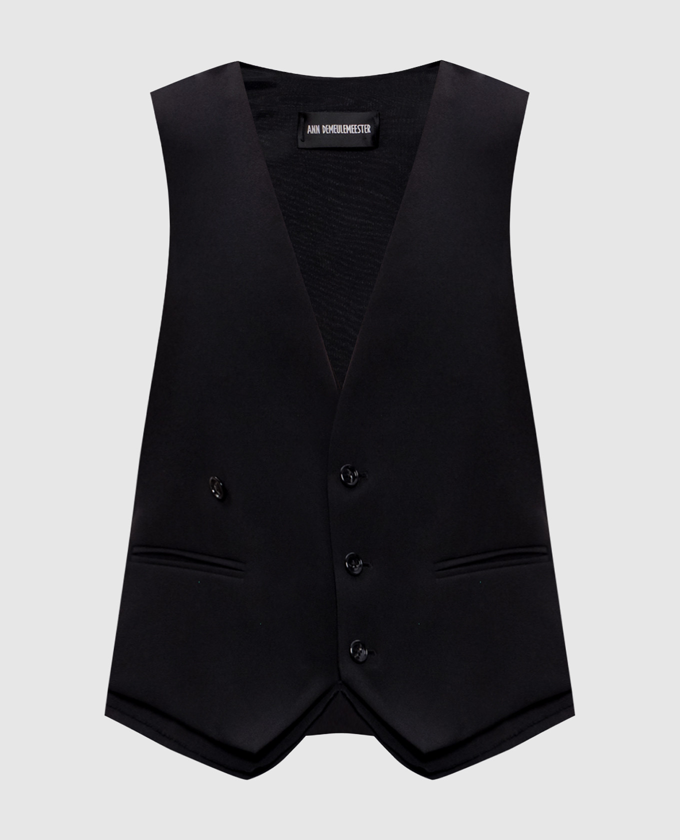 Janessa black wool vest
