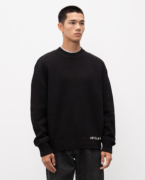 Axel Arigato Black Block sweater with logo embroidery A3331003