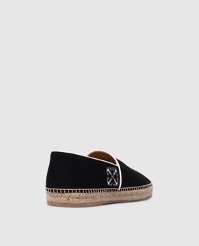 Off-White Black Anglette espadrilles with Arrow patch OMIB007S24FAB001