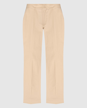 Twinset Beige pants with metallic logo 241TT2072