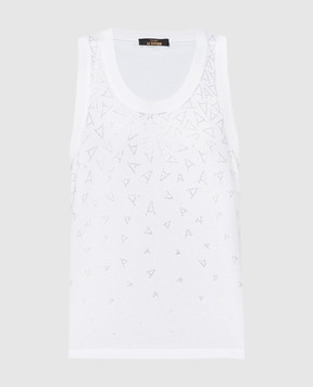 Twinset White top with crystals 241AP2230