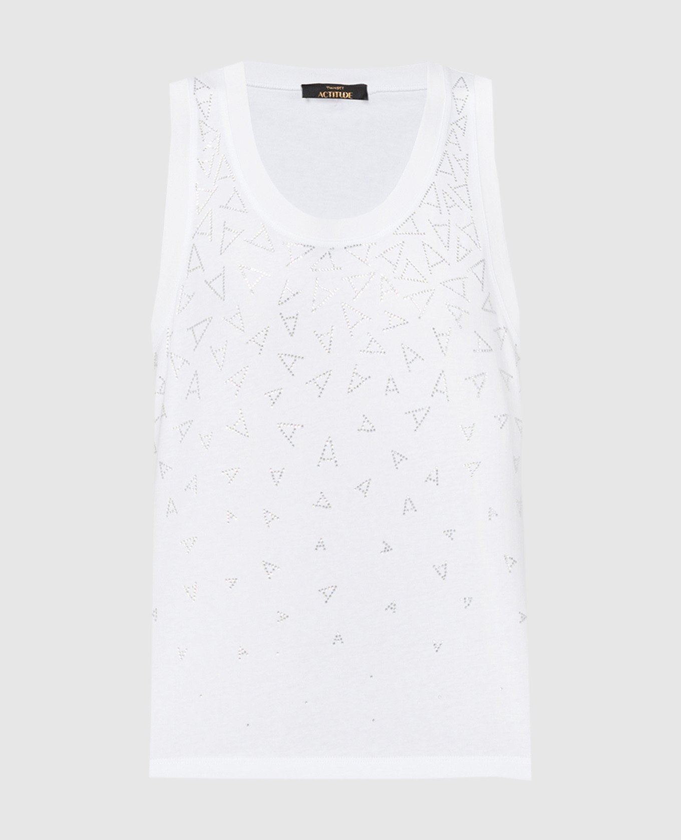 

White top with crystals Twinset Actitude