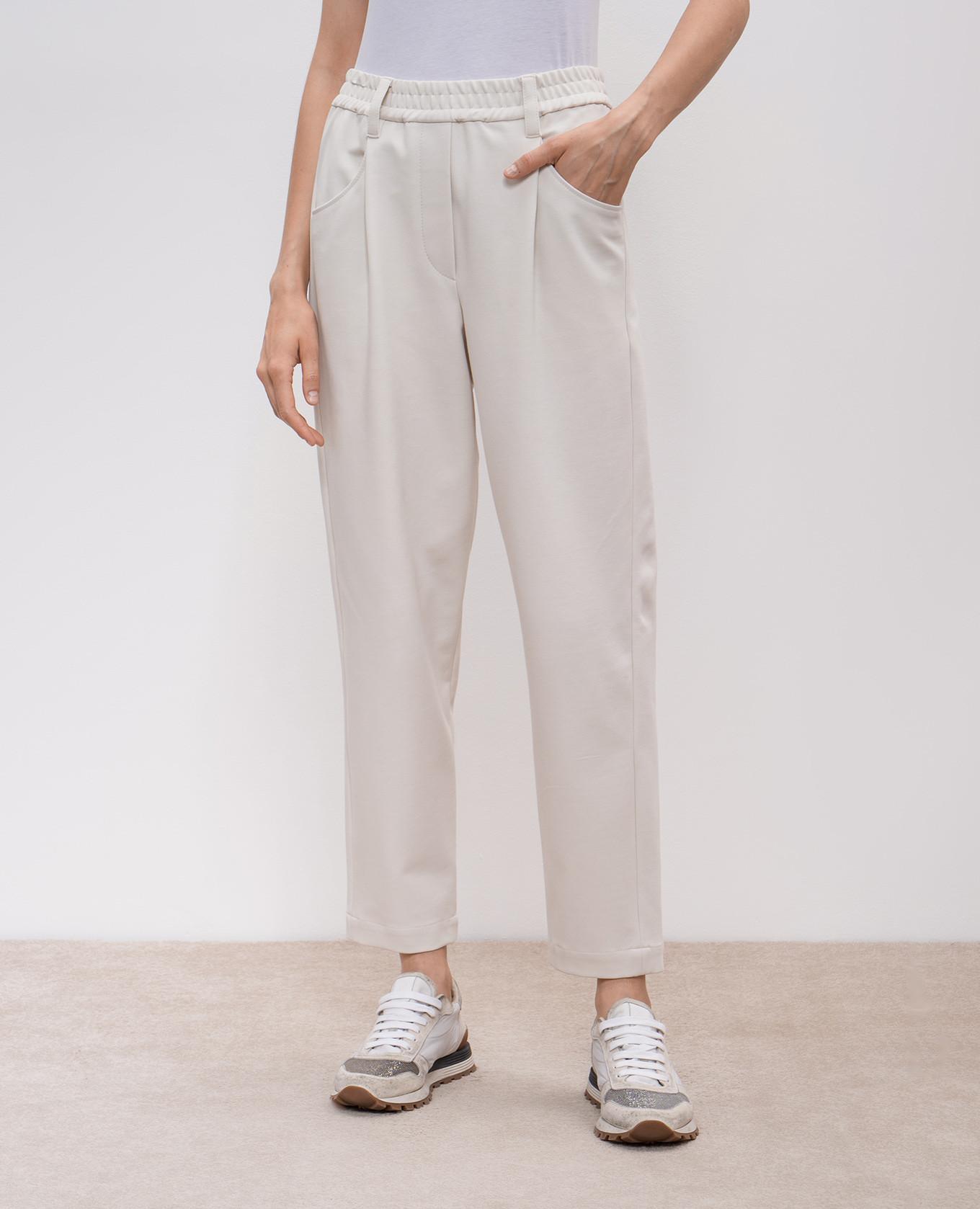 Beige pants Brunello Cucinelli 3