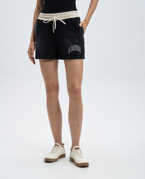 AMIRI Black shorts with a vintage effect AWJYSH1005