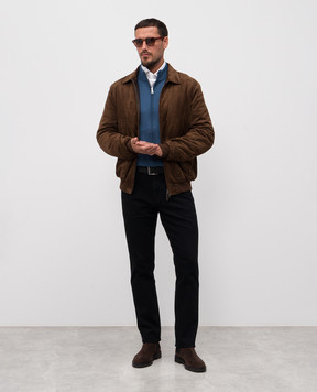 Cashmere&Whiskey Blue merino wool cardigan 97396