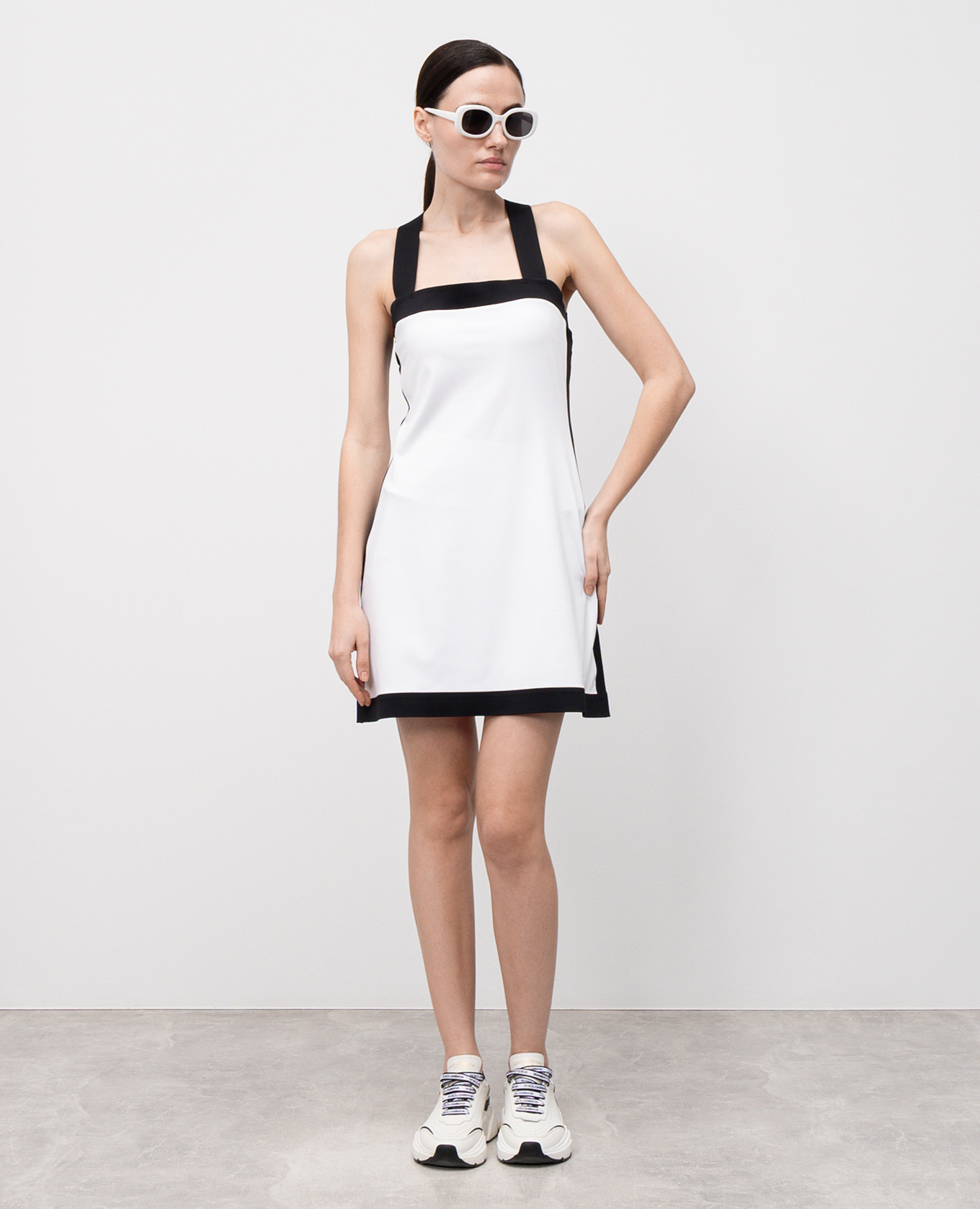 

White ADELINE mini dress with shorts Goldbergh