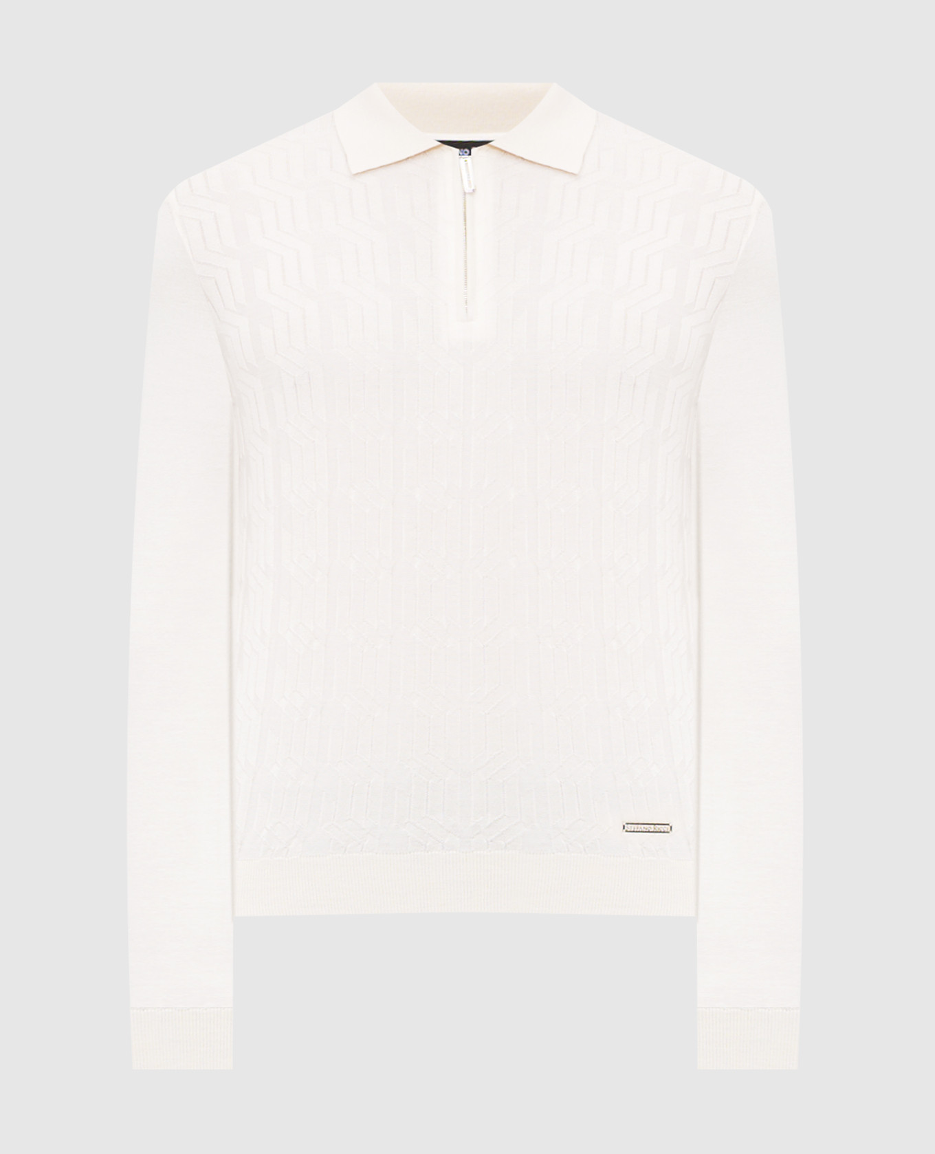 

Beige cashmere and silk polo shirt Stefano Ricci