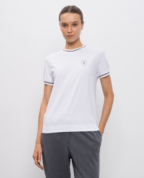 Brunello Cucinelli White T-shirt with logo M0T81VD110