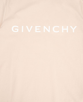 Givenchy Children's beige T-shirt with logo print H30718612