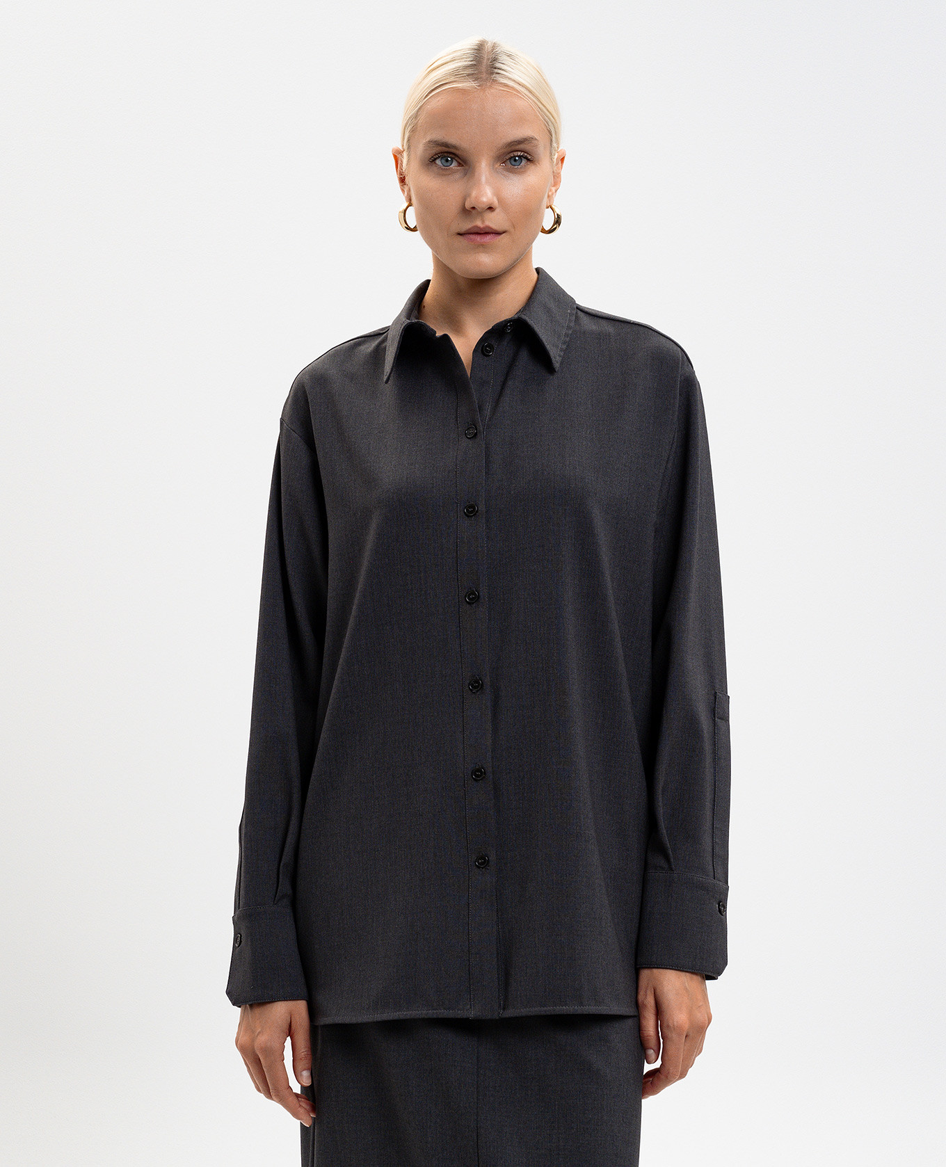 Gray shirt with logo Twinset 3