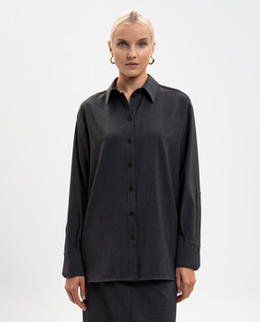 Twinset Gray shirt with logo 252TF2040