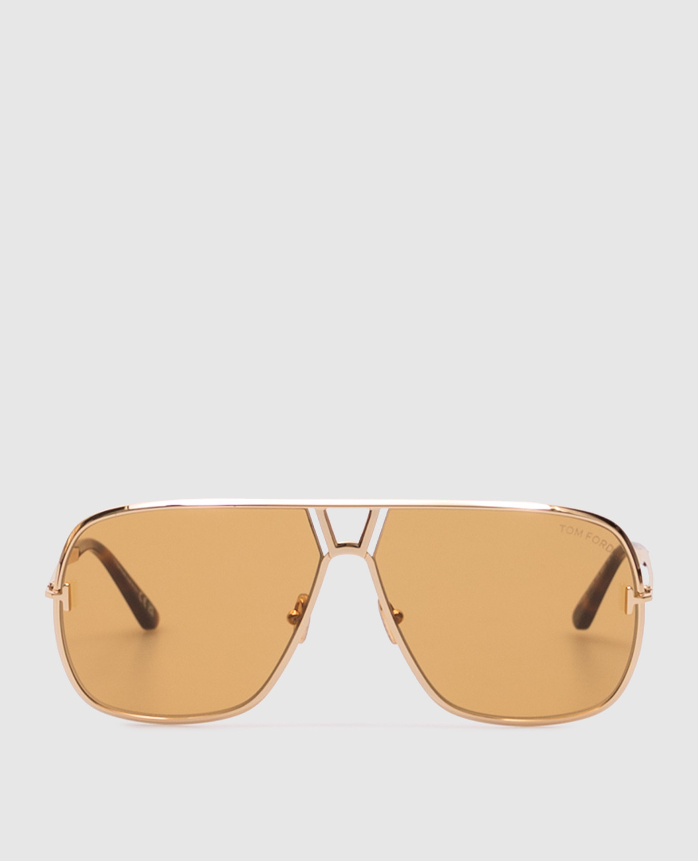 

STAVROS gold sunglasses with logo Tom Ford Marcolin, Golden