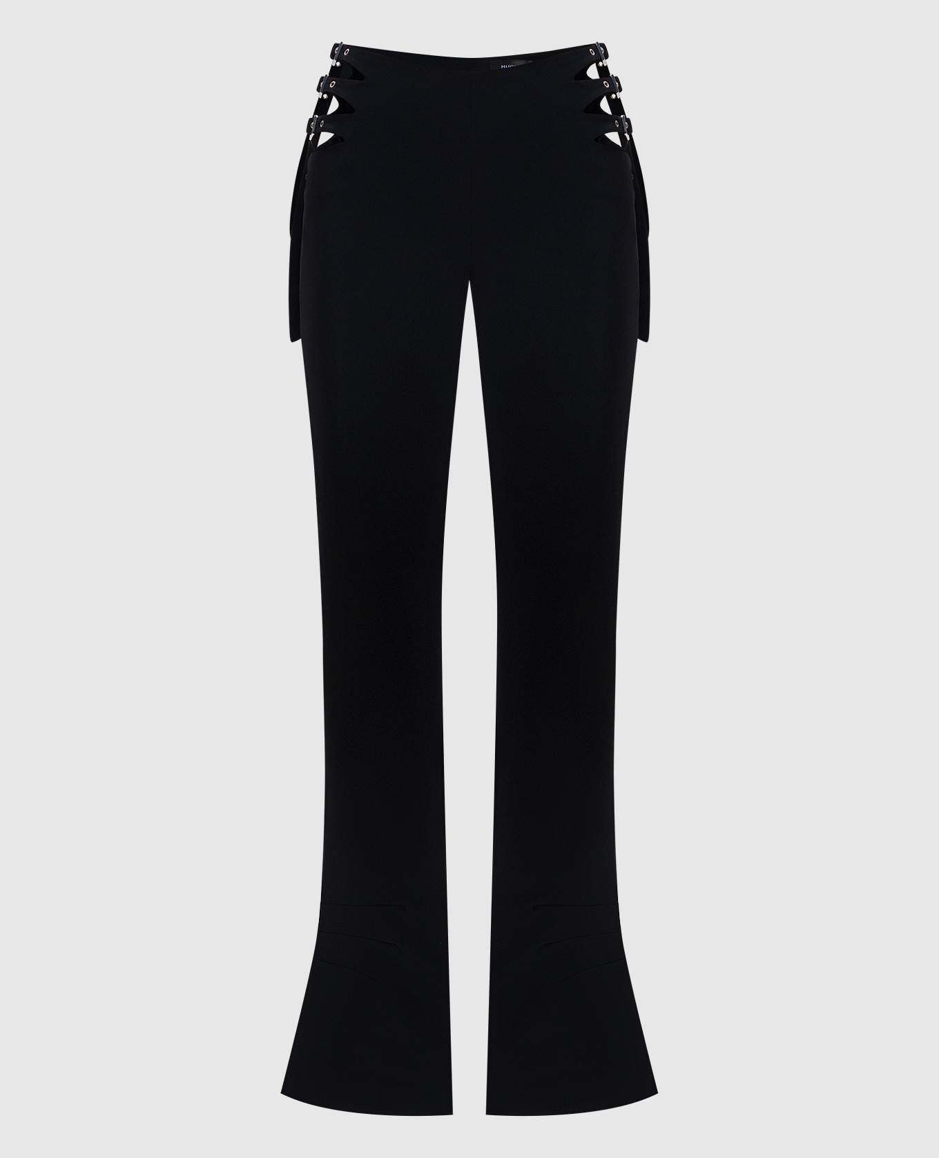 

Black flared pants with straps Thierry Mugler