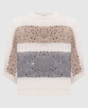 Peserico White striped jumper E99959F03C9117