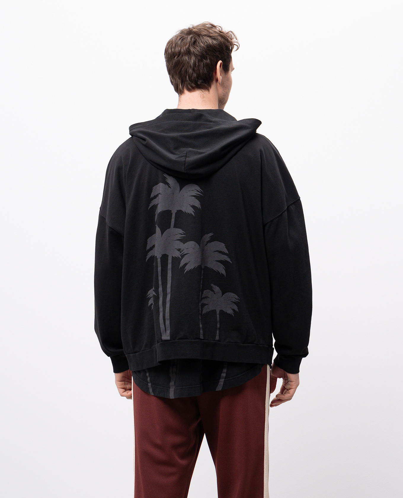 Black sports jacket with print Palm Angels 4