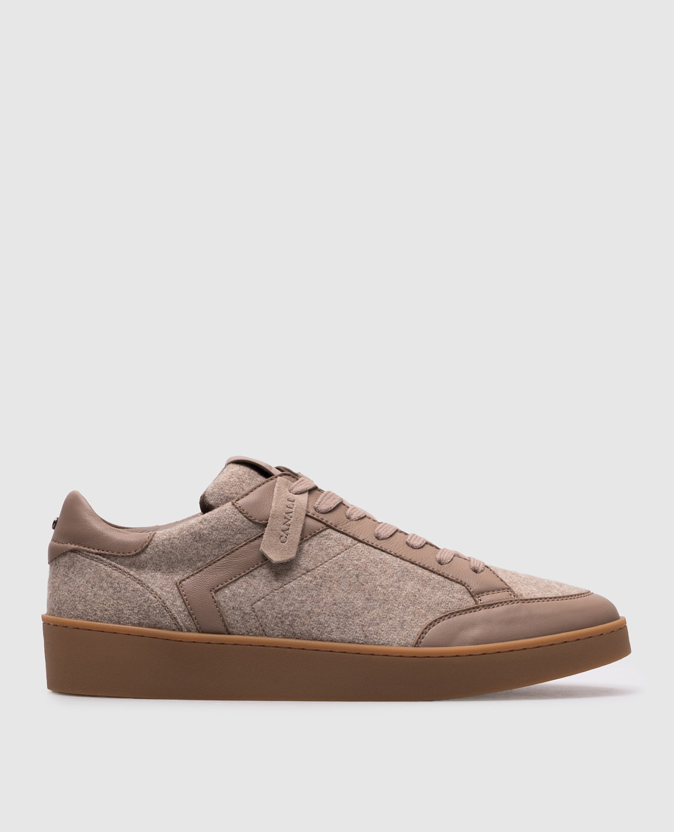 Beige sneakers with logo Canali
