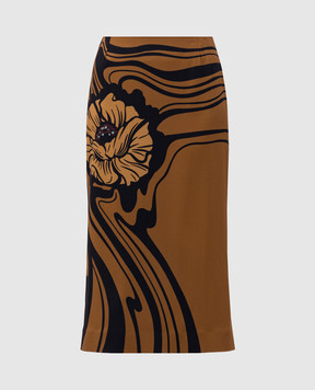 La DoubleJ Floral print midi skirt SKI0022VIS011PFI06