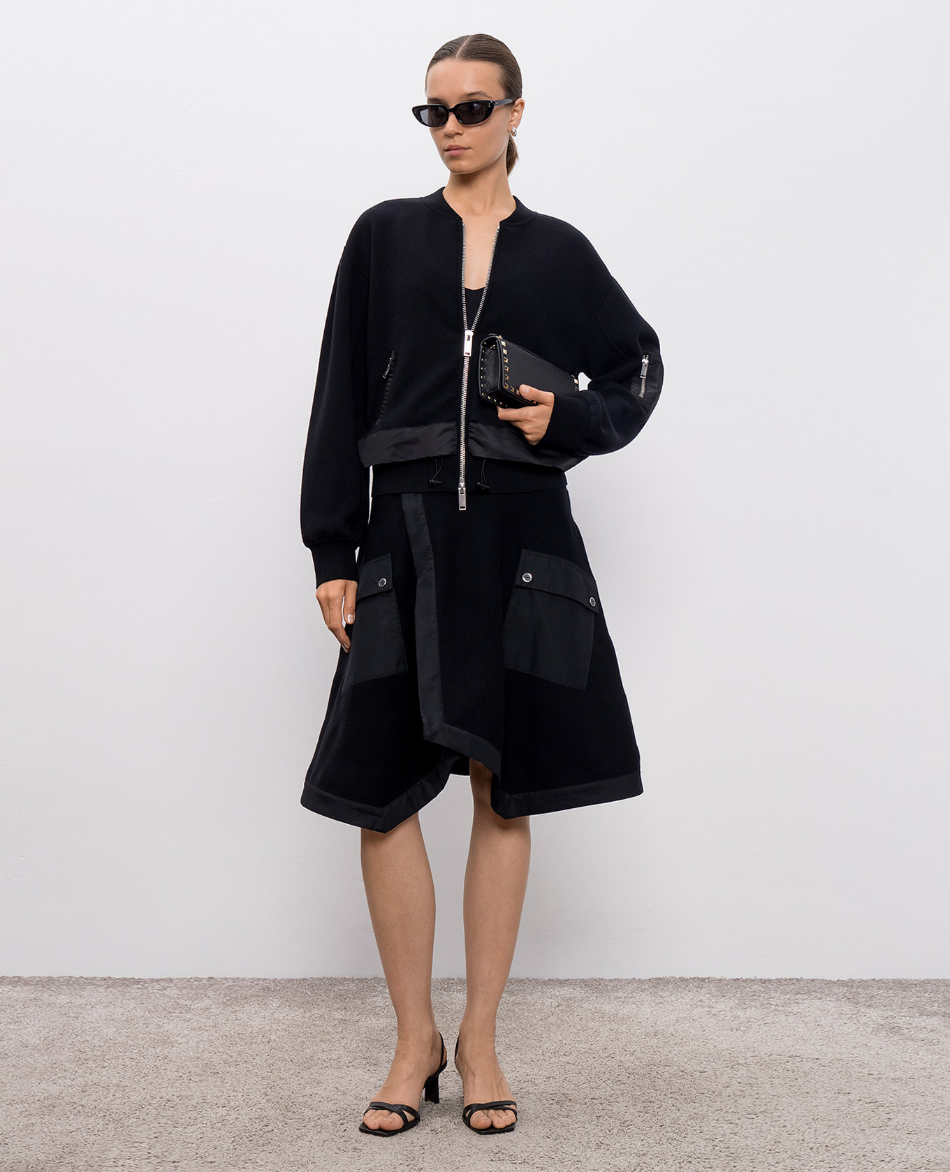 

Black bomber jacket with wool 3.1 Phillip Lim