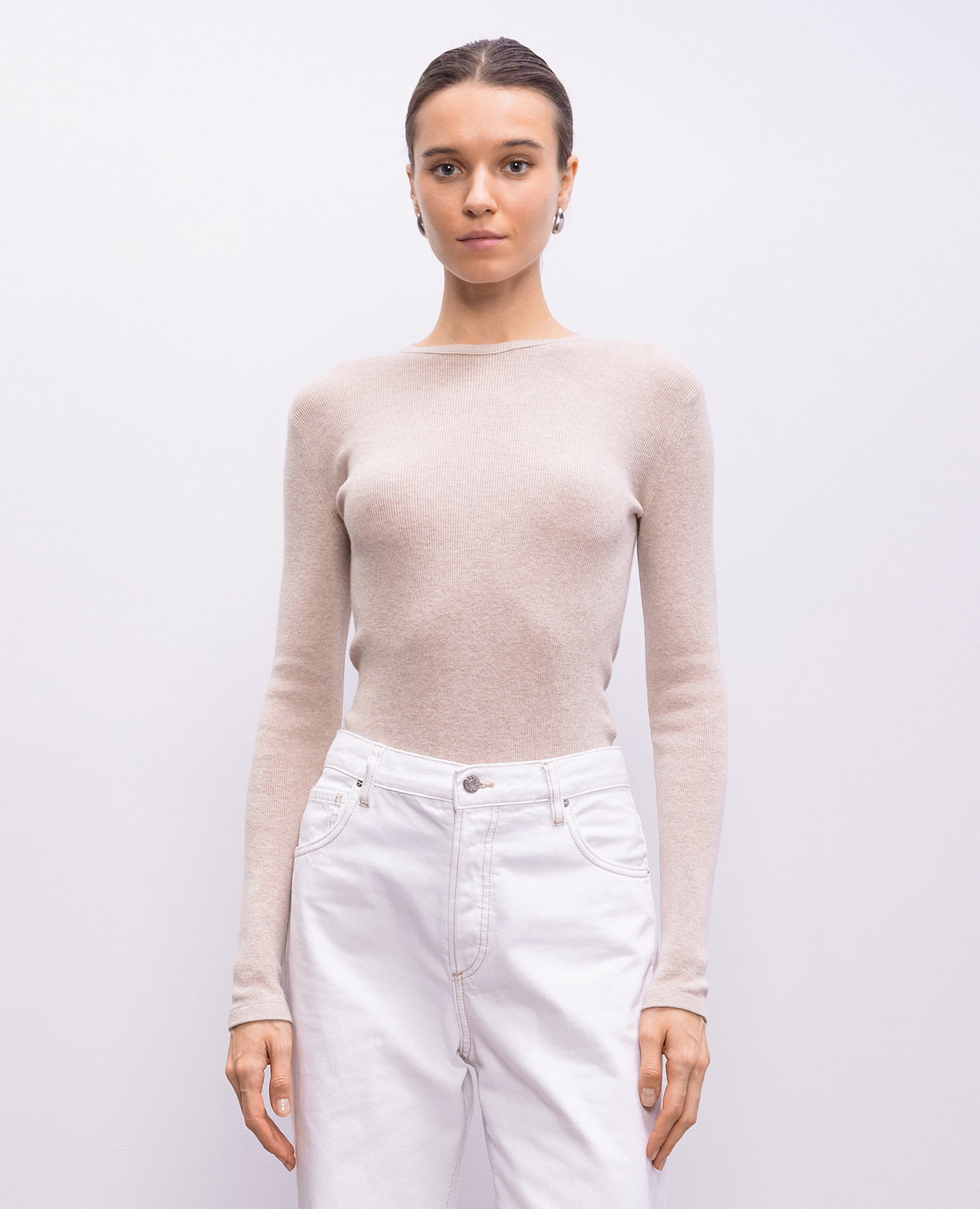 

Vivian beige cashmere jumper LISA YANG