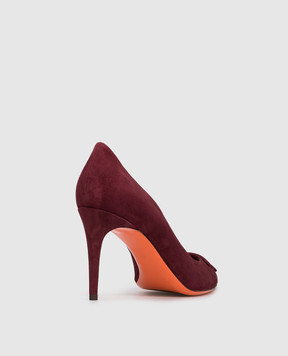Santoni Burgundy suede shoes WDID71207HI2TMGD