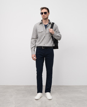 Tom Ford Blue cashmere and silk T-shirt KCS017YMK005S23