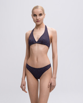 Fisico Brown polka dot swimsuit top CR04MP