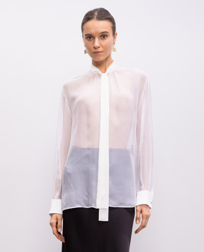Dolce&Gabbana White silk blouse F5T27TFU1AT