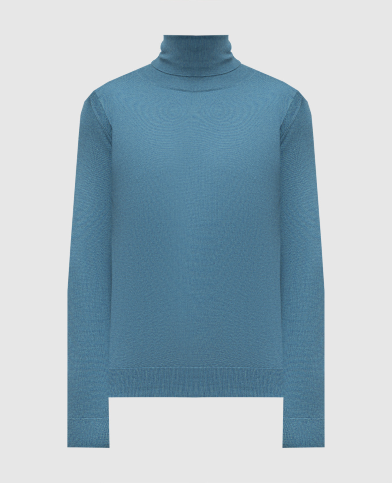 Blue cashmere and silk turtleneck Stefano Ricci