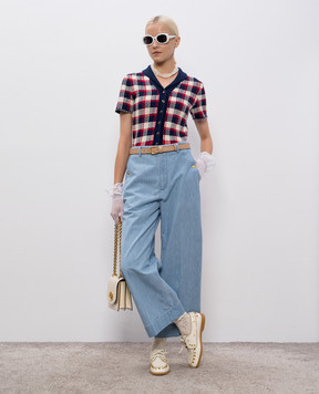 Valentino Blue jeans with cuffs 6V3DD03UALM