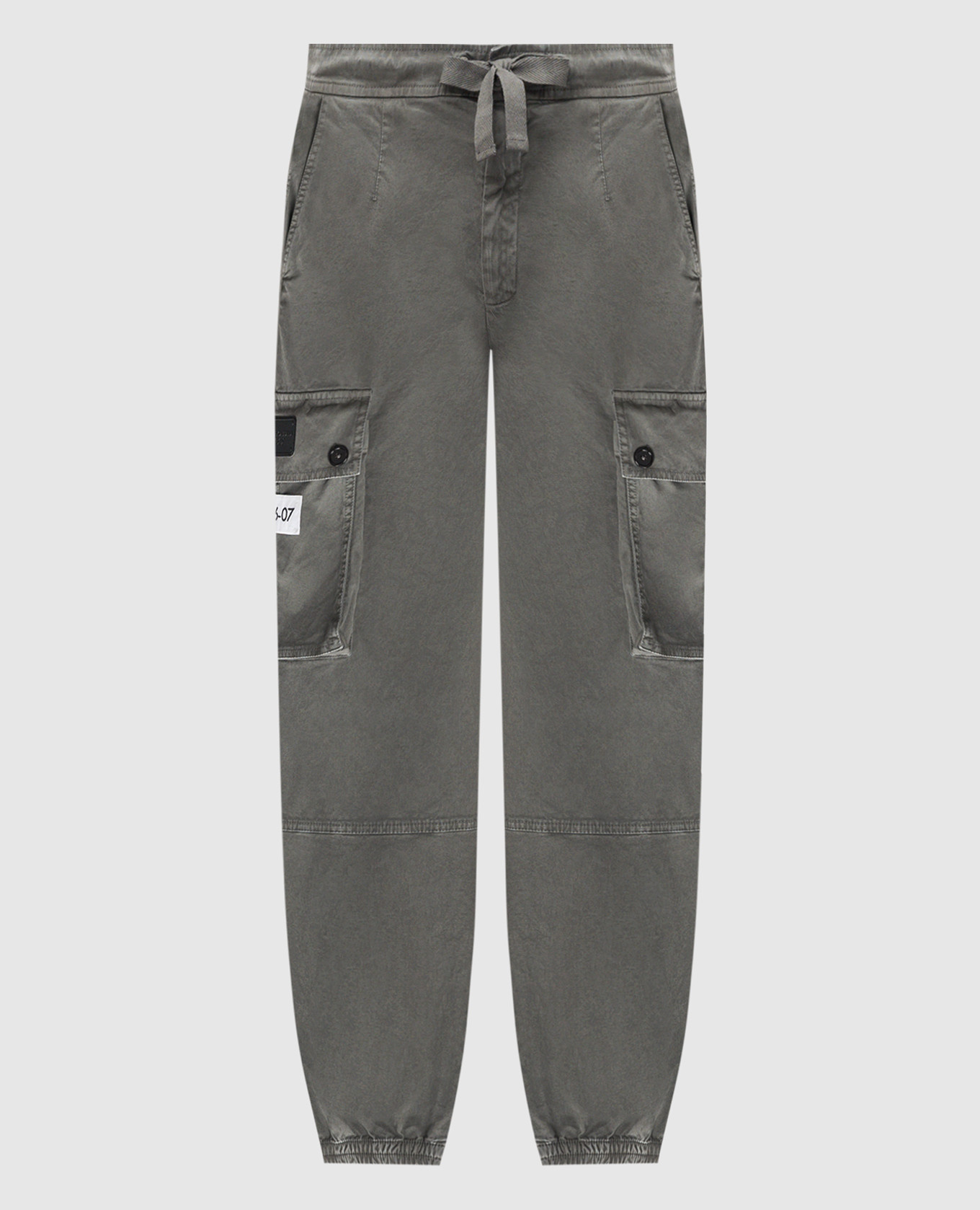 

Gray cargo pants with logo patch Dolce&Gabbana, Grey