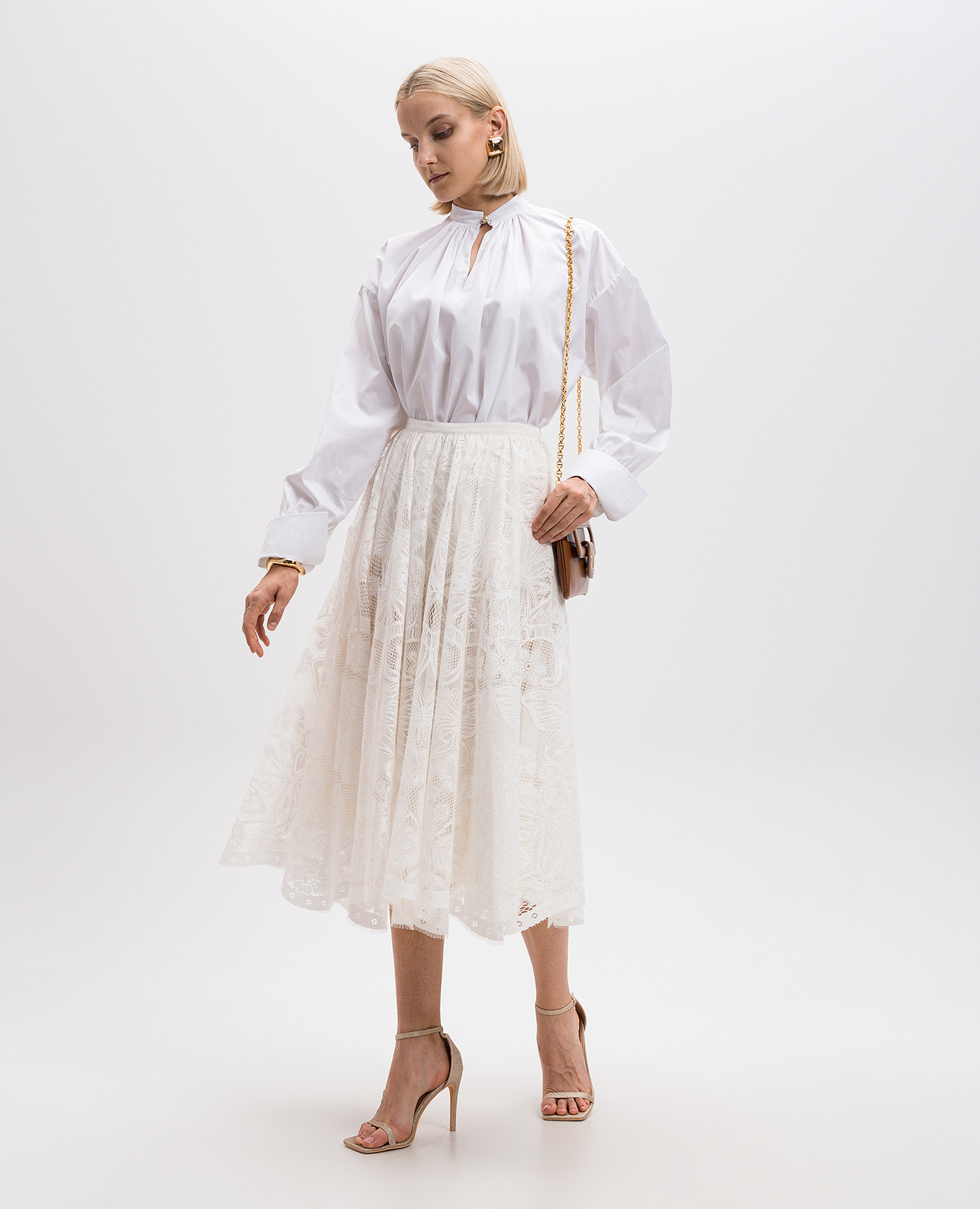 

White blouse with logo embroidery Christian Dior, Белый