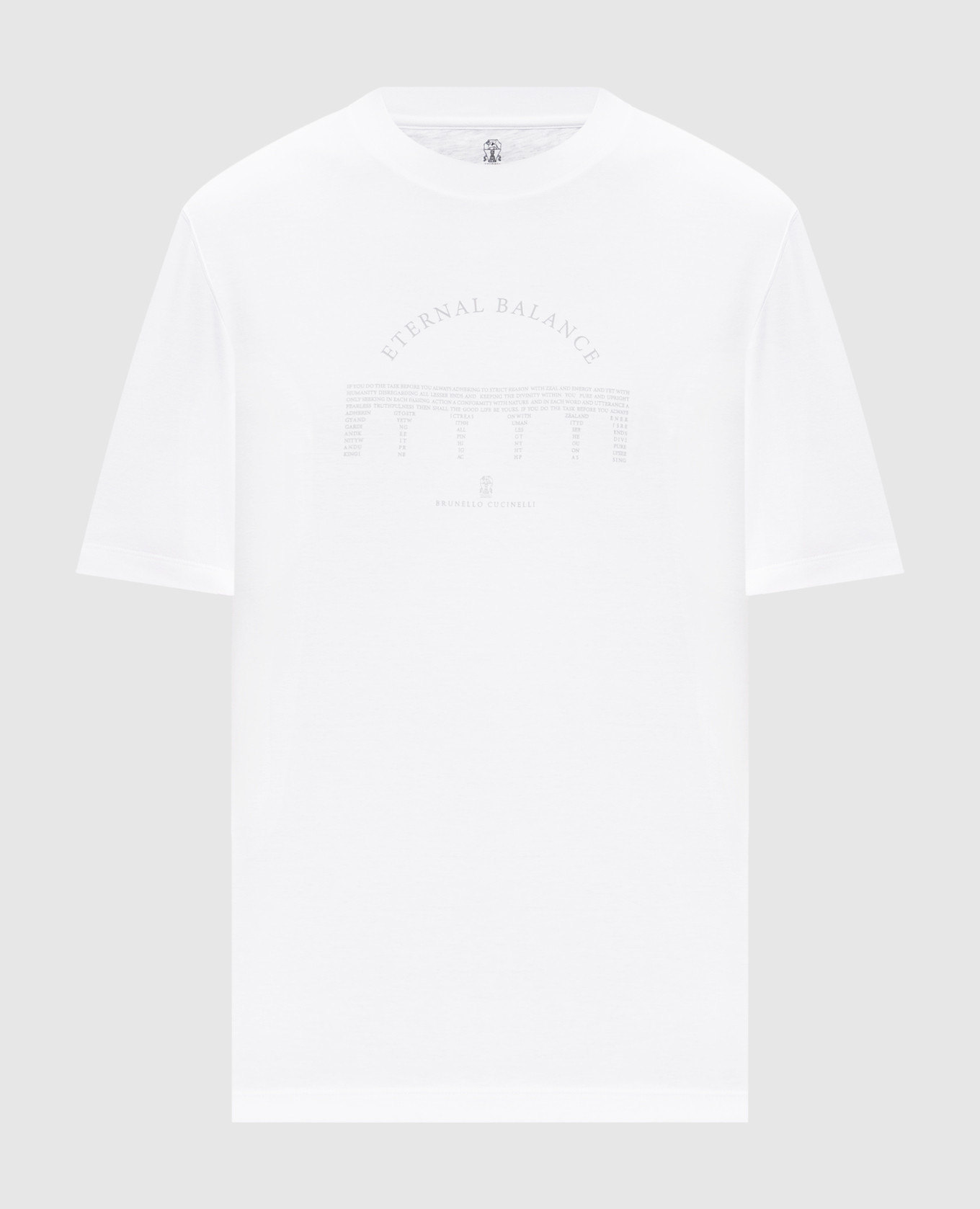 

White T-shirt with print Brunello Cucinelli