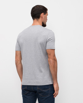Brunello Cucinelli Grey ribbed straight-cut T-shirt MR8061336