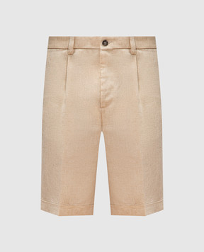 Peserico Beige linen shorts R54191N02607