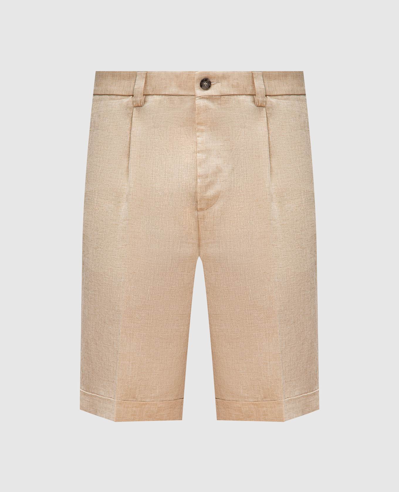 Beige linen shorts Peserico