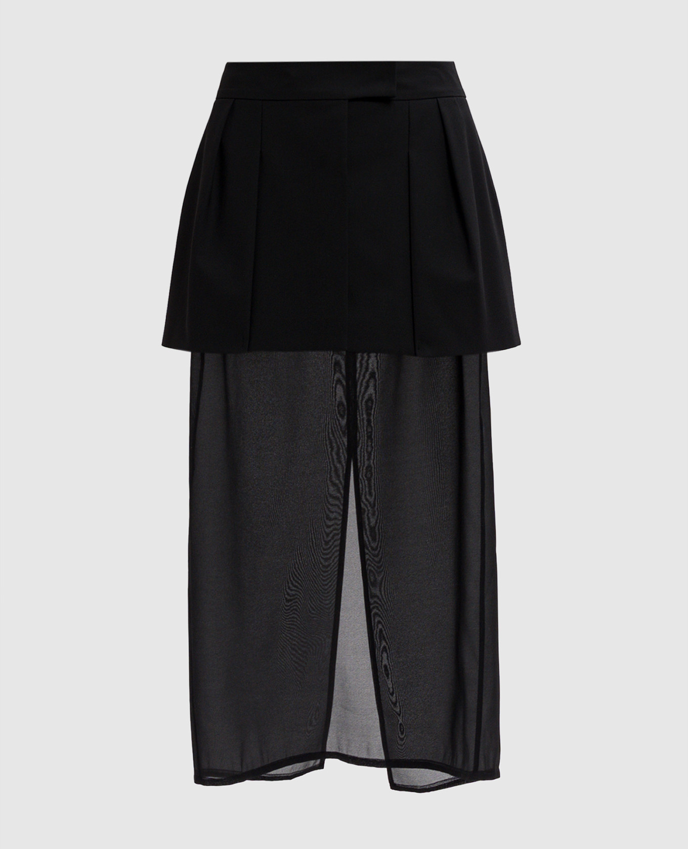 

Black double-layered skirt with wool Juun.j