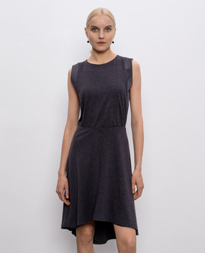 Brunello Cucinelli Gray wool and silk dress MR905A82E2y