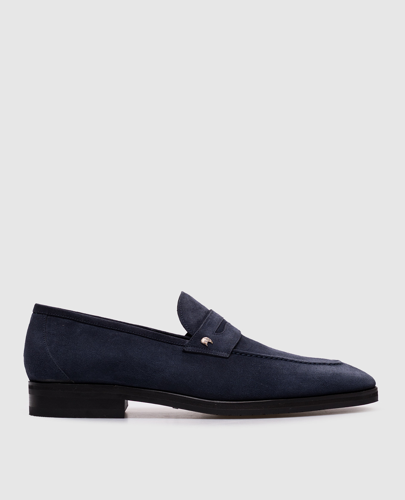 Blue suede loafers Stefano Ricci
