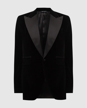 Dolce&Gabbana Black velvet jacket G2UD5TFUVG7
