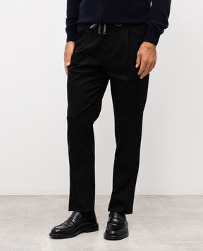 Cashmere&Whiskey Black pants with wool 02556R0498