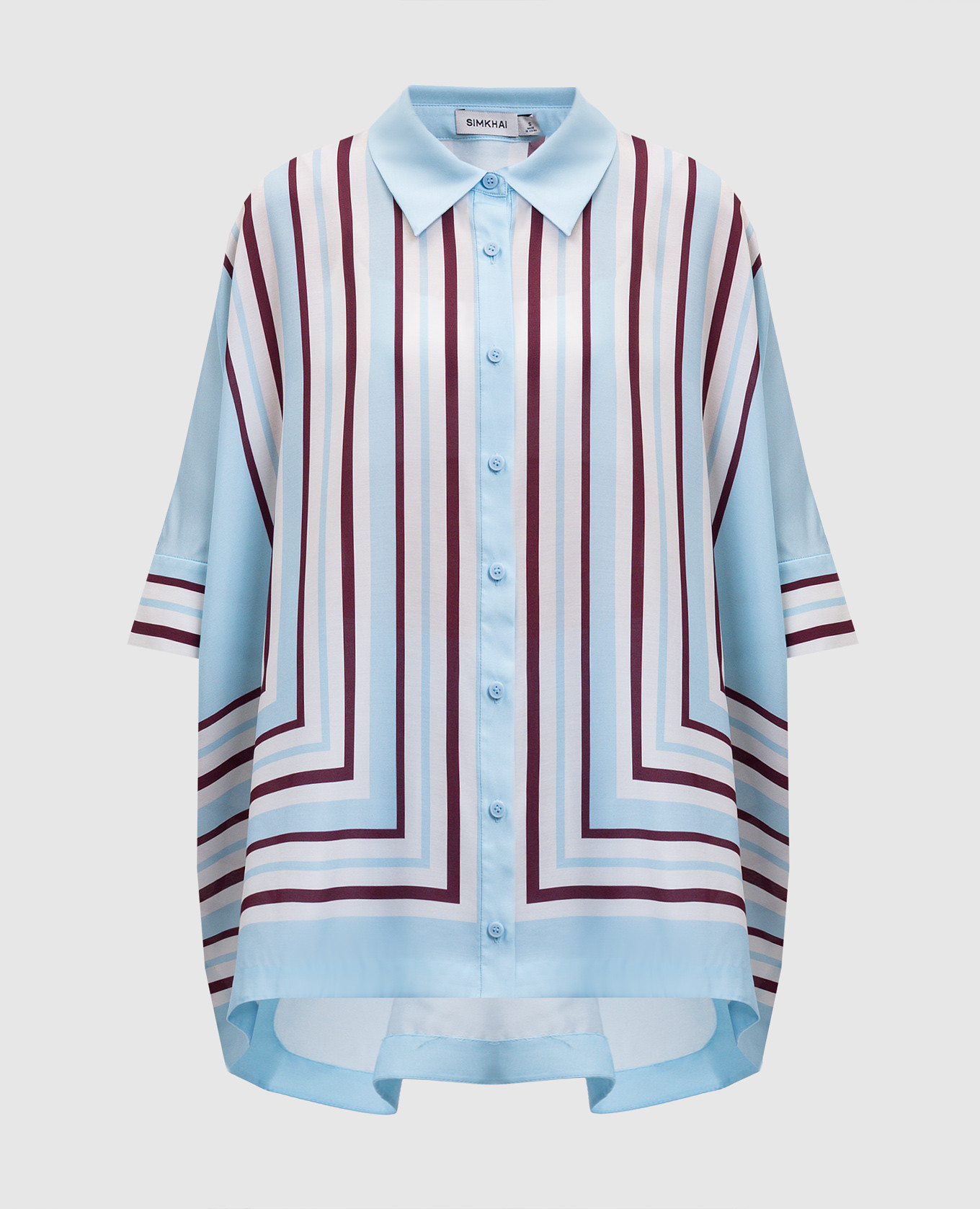 

Blue blouse with silk Simkhai, Light blue