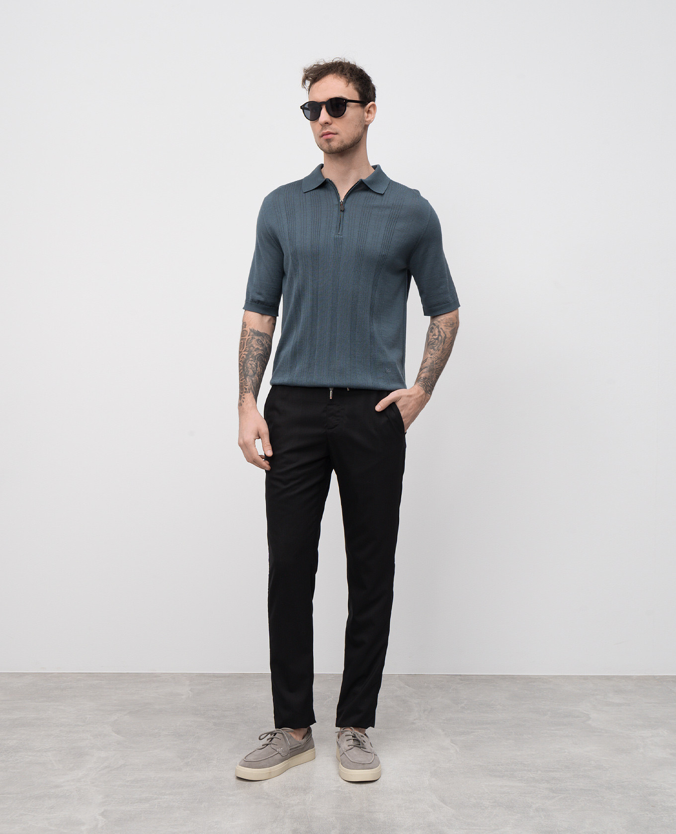 

Black wool and silk pants Marco Pescarolo