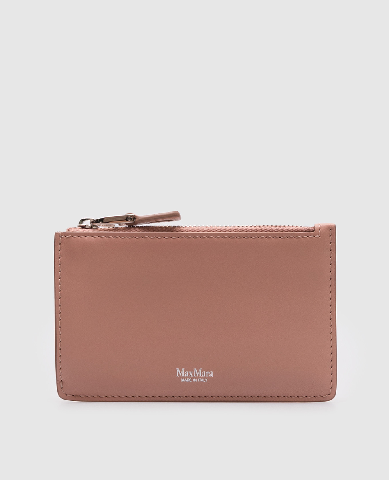 

Pink leather cardholder with logo Max Mara